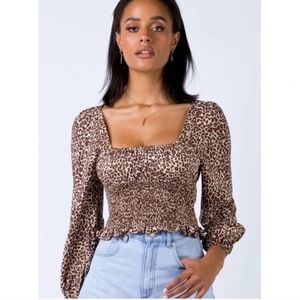 Princess Poly Cheetah Top